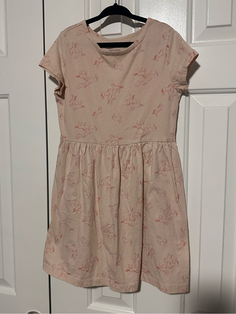 Carter's Light Pink Horse Print Cotton Dress